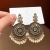 Silver Needle Retro Rhinestone Water Drop Tassel Earrings – Ethnic, New Chinese Style, Unique, Creative Heavy Industry Design