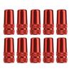10Pcs Bike   Aluminum Alloy Tire French Valve Protective Stem  (Black)