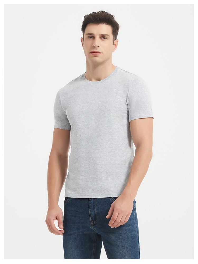 SORONA Cool Kurzarm-T-Shirt aus langstapeliger Baumwolle mit Rundhalsausschnitt – knitterfrei, minimalistisch, leicht und atmungsaktiv.