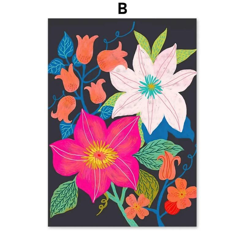 Scandinavian Vintage Claude Monet Flower Anatomy Abstract Wall Art HD Poster Prints for Bedroom  Living Room Decor