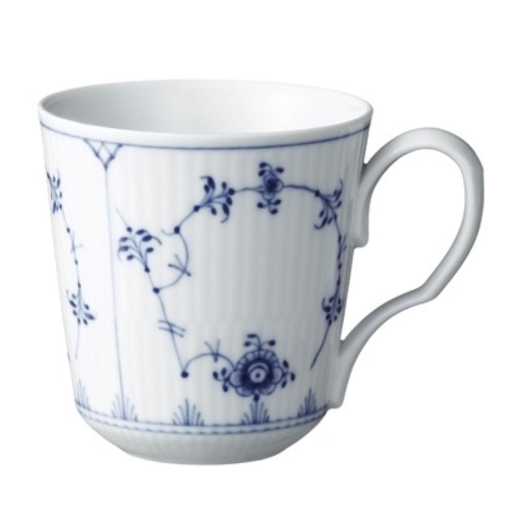 [Authentic Import] Royal Copenhagen Blue Fluted Plain Pair of Mug Cups, Small, 280ml, Wedding Gift, Present 1017171