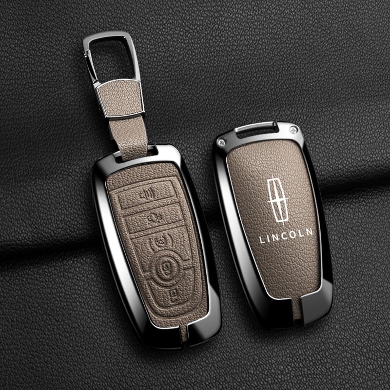 Car Key Cover Alloy Protection Shell Keychain Anti-loss Pendant For Lincoln Continental Mondeo MKC MKZ MKX Navigator Z Nautilus gfsd7