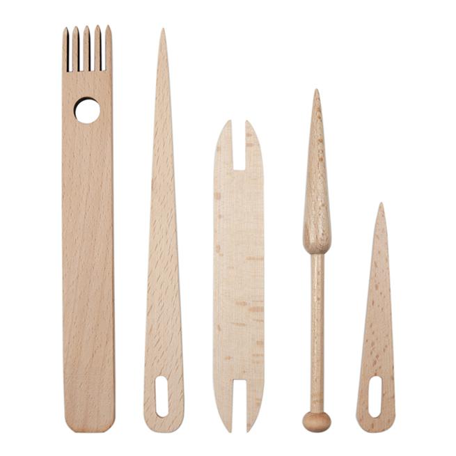 6 Bastoncini Per Maglieria In Legno Di Faggio – Kit 2 Pezzi Da 40, 30, 25 Cm – Strumenti Per Arazzi Fai Da Te