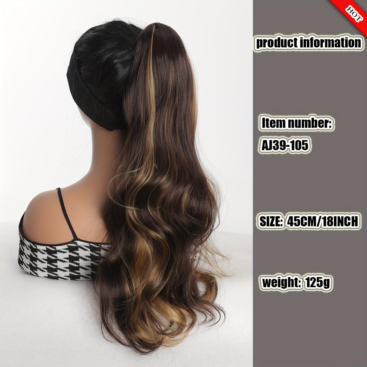 

Элегантный 18-дюймовый наращивание хвоста с зажимом на когтях — натуральный волнистый синтетический вьющийся парик для женщин, универсальный и простой в использовании