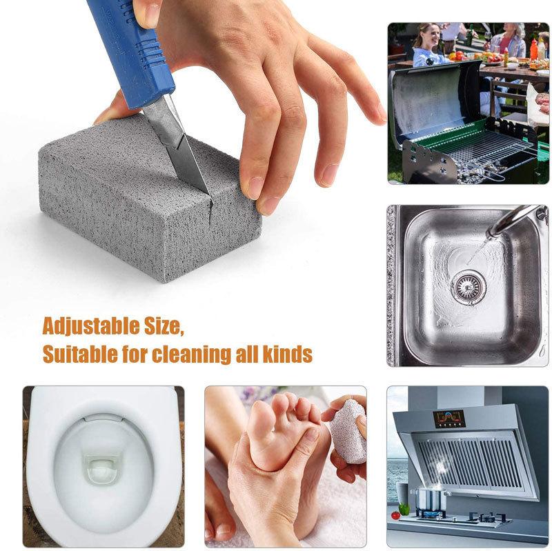 1-4pcs BBQ Grill Cleaning Brush Brick Block Barbecue Cleaning Stone Pumice Brick For Barbecue Rack Outdoor Kitchen BBQ Tools