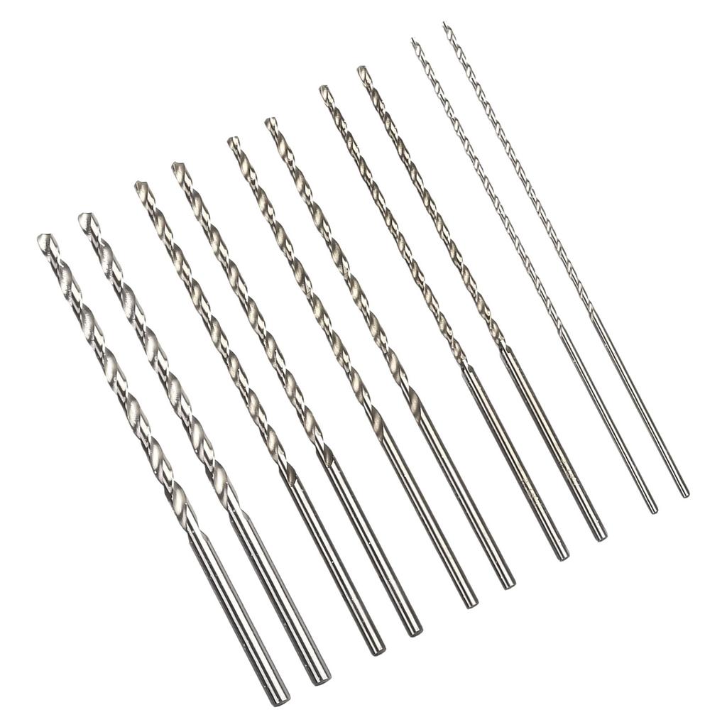 Extra Long High Speed Steel Drill Bit Set 10Pcs 2mm 3mm 3 5mm 4mm 5mm for Electric Drills Suitable for Wood Aluminum Plastic