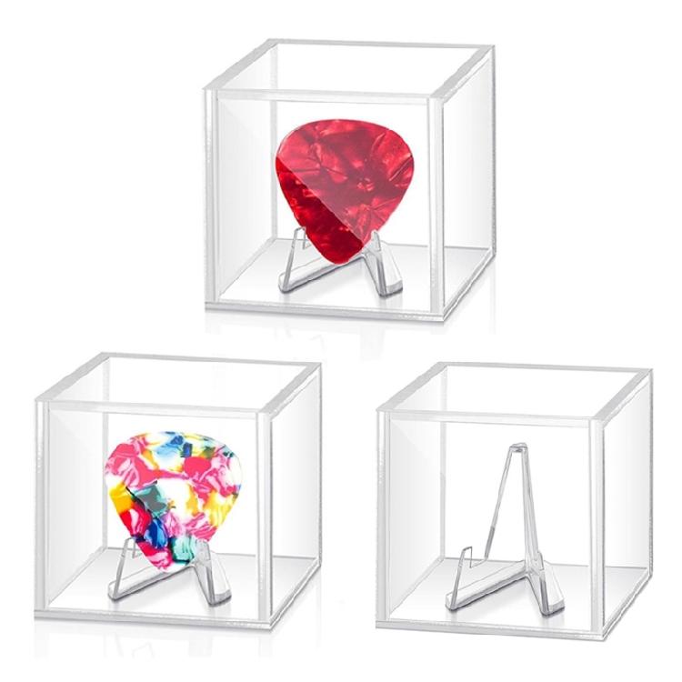 Multipurpose Acrylic Display Box Clear Rings Display Case for Rings and Picks Suitable for Jewelers and Collectors
