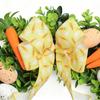 Easter Wreath Handmade Cute Egg Carrot Design Festive Garland Front Door Wreath for home wall door and window decorations
