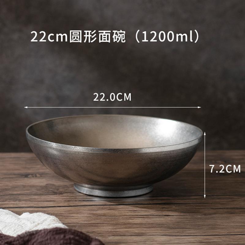 18-24cm 304 Stainless Steel Kitchen Bowls Snowflake Gray Tableware Ramen Bowls Salad Dessert Soup Bowl Anti-scalding