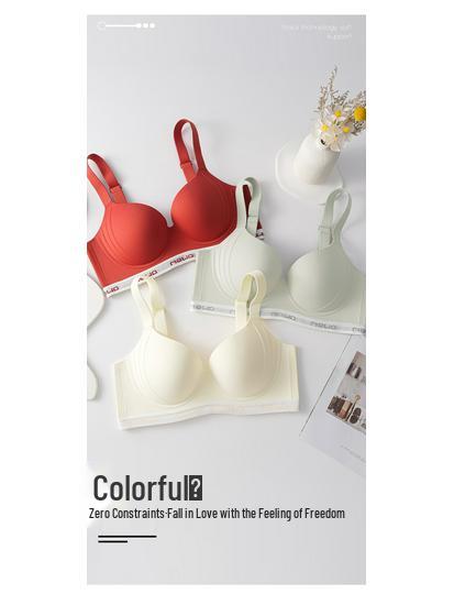 Women's Seamless Summer Underwear: Thin, Adjustable, Anti-Sagging Sports Bra for All Bust Sizes
