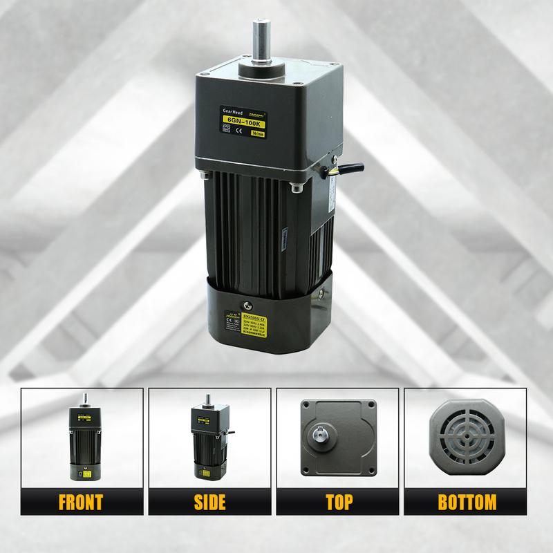 250W Mikro-Wechselstrommotor 110V 220V Einphasen-Asynchronmotor Getriebemotor 15mm Motorwelle 5-1400 U/min 50/60 Hz Für Verpackungsmaschine