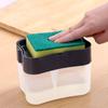 Dispenser Sapone per Cucina con Portasponge Pompa Manuale Sapone per Piatti Dispenser Sapone per Lavello in ABS Organizer da Bancale