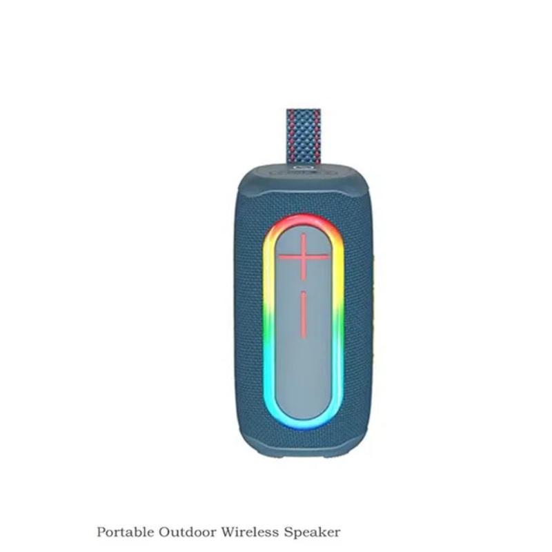 Altoparlante Bluetooth portatile con effetto luce RGB colorato e sistema audio subwoofer per esterni con cordino