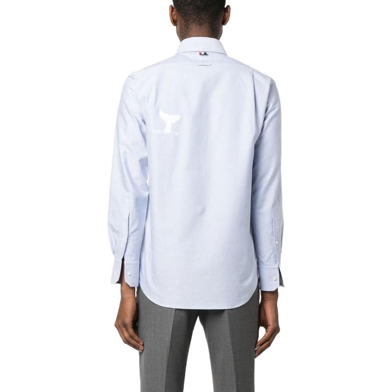 THOM BROWNE THOM BROWNE FW23 Shirts Men's Light Blue Moderate Other MWL272E-E0668-480