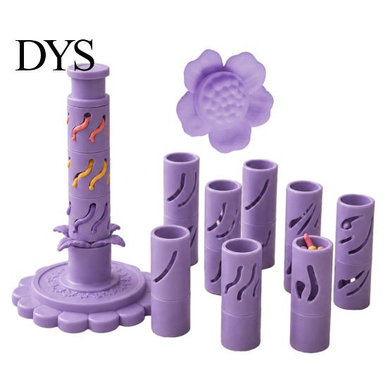 Handmade Pottery Supplies Modular Clay Bloom Maker, Flower Shaping Tool with 9 Sleeve Patterns, 3D Ceramic Making Kit Printed DIY Stackable