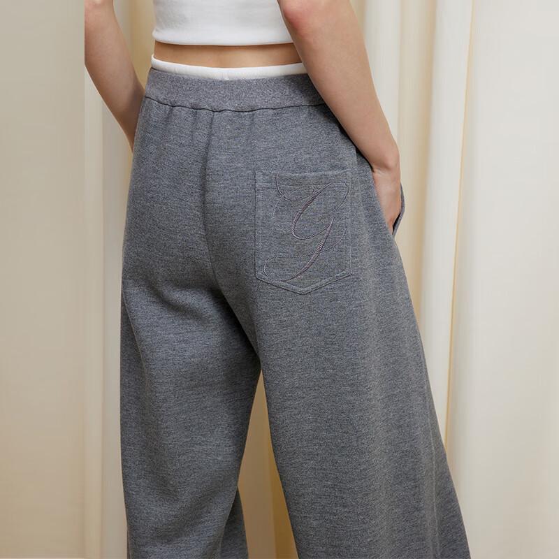 GREEN BELT Women's Drawstring Wide-Leg Curved Pants