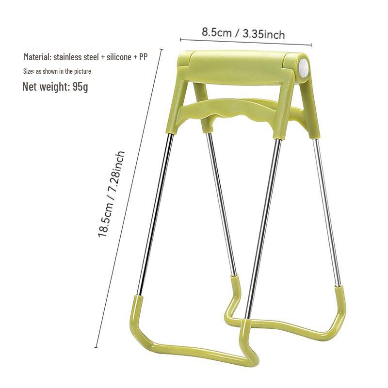 

High-Temperature Resistant Silicone Bowl and Plate Lifter Clips - Stainless Steel, Anti-Scald, Non-Slip.