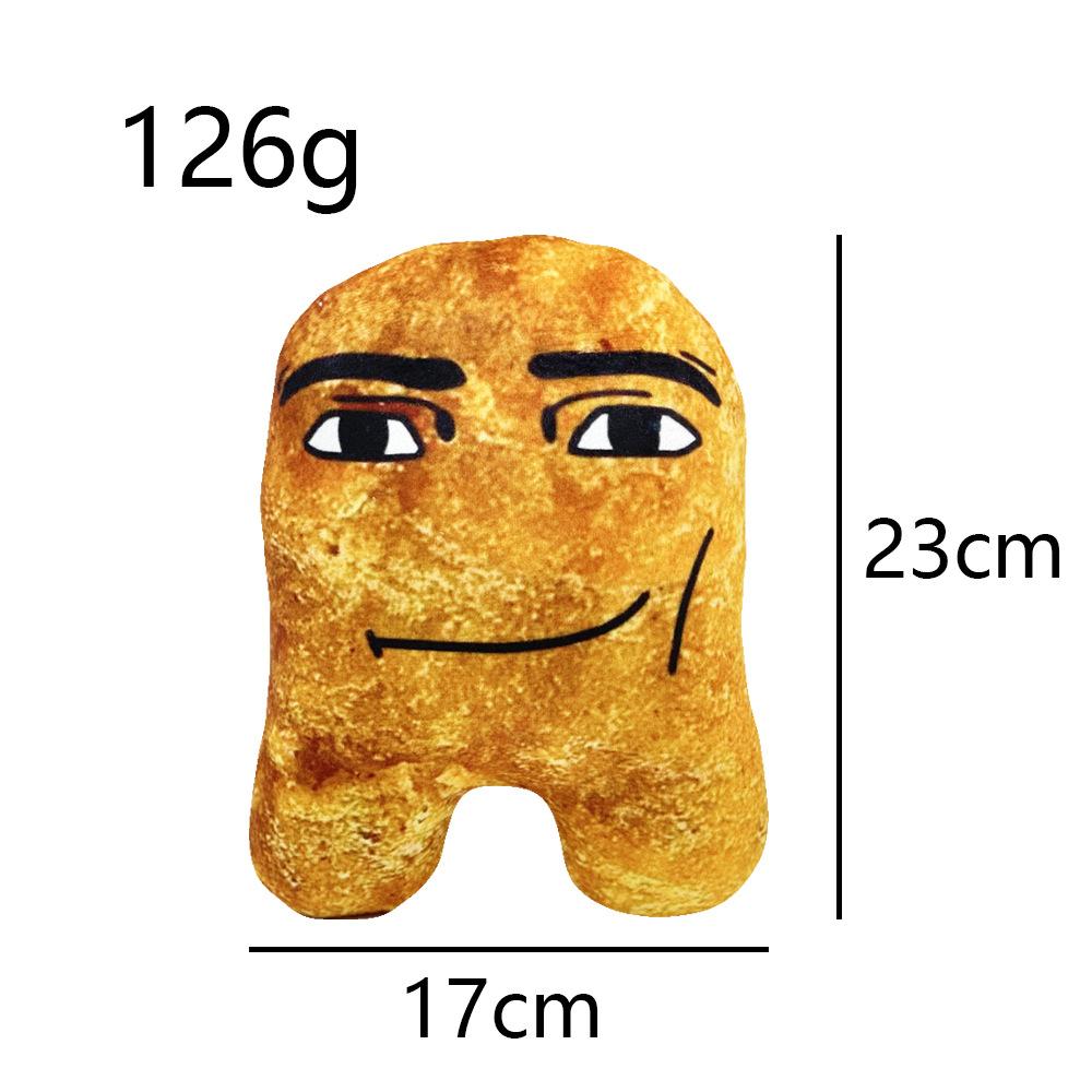 

New Fashion Funny Expression Stone Chicken Nugget Plush Doll 28cm