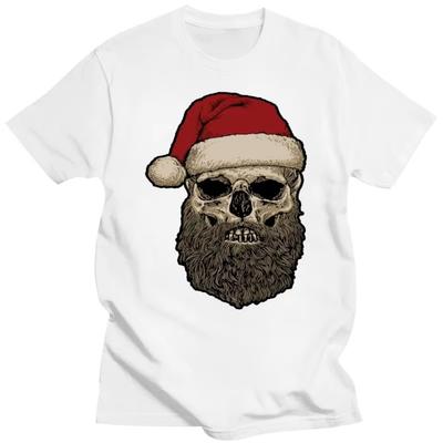 Beroemd Merk Design Zomer Nieuwe Print Man Katoen Mode Kerstman Hipster Baard Kerst Heren T-Shirt familie T-shirts