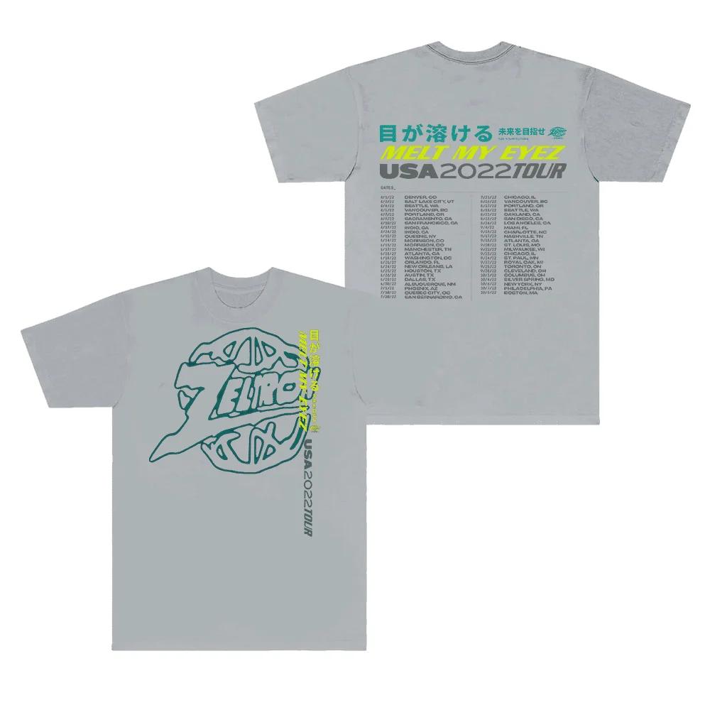 

Denzel Curry Merch TShirt Melt My Eyes Tour T Shirts Tracklist For Fans Unisex Women Harajuku Short Sleeve Rapper Hip Hop Top Tee 4XL