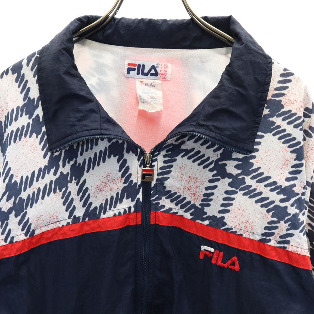 FILA 90s Old Blouson XXL Navy Jacket Big Size Men's Used