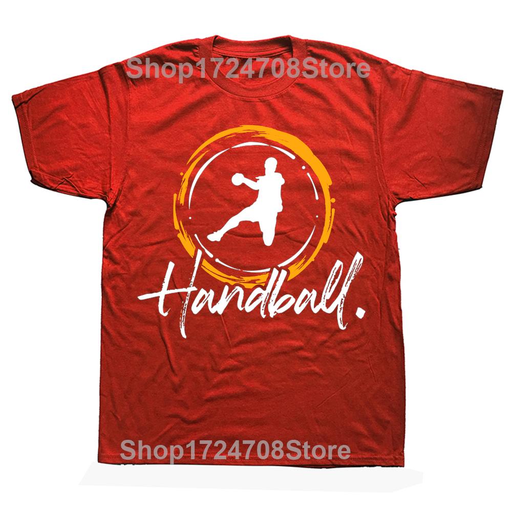 Lustige Handballspieler Grafik T-Shirts T-Shirt Herren Damenmode Lässig Übergroß 100% Baumwolle Athlet Sport T-Shirt