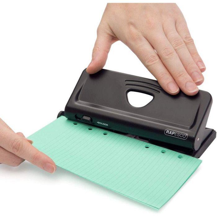 Rapesco perforateur 10 feuilles 6 trous noir