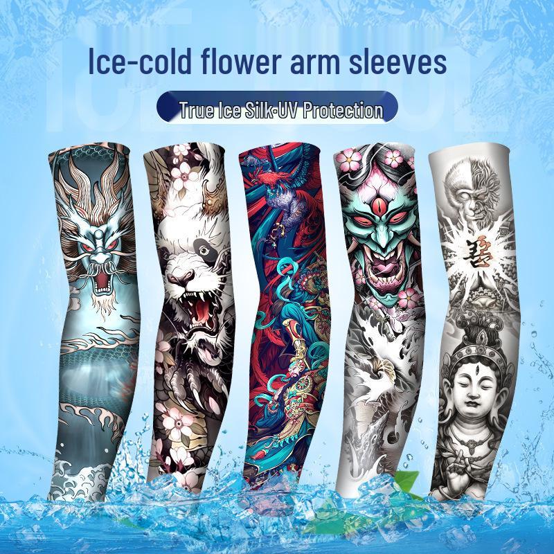 Men's Anti-UV Ice Silk Arm Sleeves: Driving, Cycling, Tattoo Protection