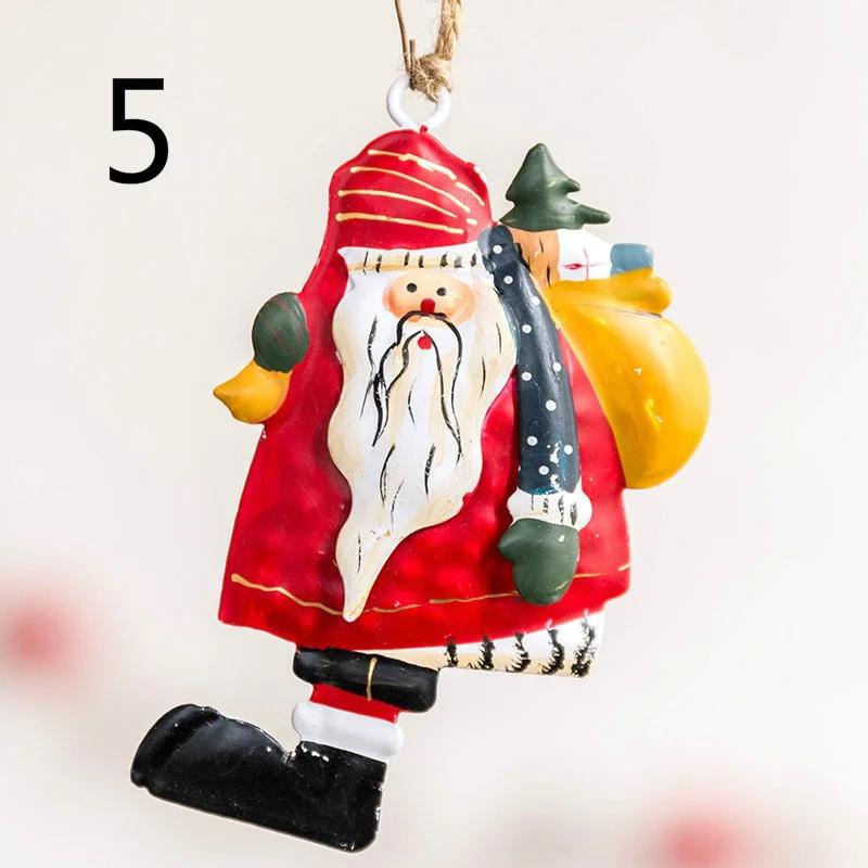 Party Decorations Gift Christmas Pendant Xmas Tree Doll Hanging Metal Ornaments DIY Christmas Day Santa Angel Claus