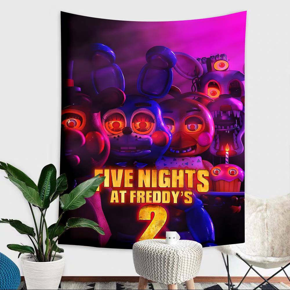 

Fnaf FivenightsAtFreddys Happy Backdrop Background Vinyl Women Party Cake Table Decorations Photoshoot Banner 74x94cm(29x37in)
