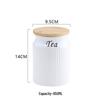 ZISIZ White Ceramic Storage Jar with Wooden Lid