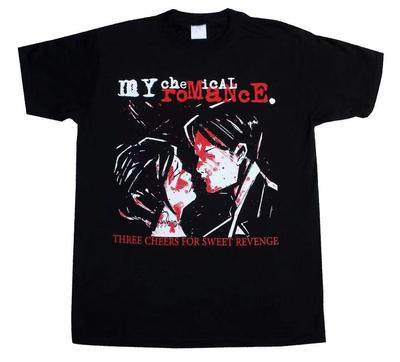 MY CHEMICAL ROMANCE THREE CHEERS FOR SWEET REVENGE MAGLIETTA A MANICA CORTA LUNGA Moda Donna Uomo Maglietta Top Vendita all'Ingrosso Tee - ...