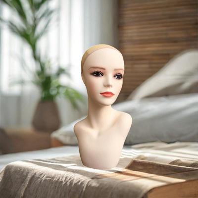 Female Mannequin Head Stand Holder Multifunctional with Shoulder Wig Display Model for Necklace Wigs