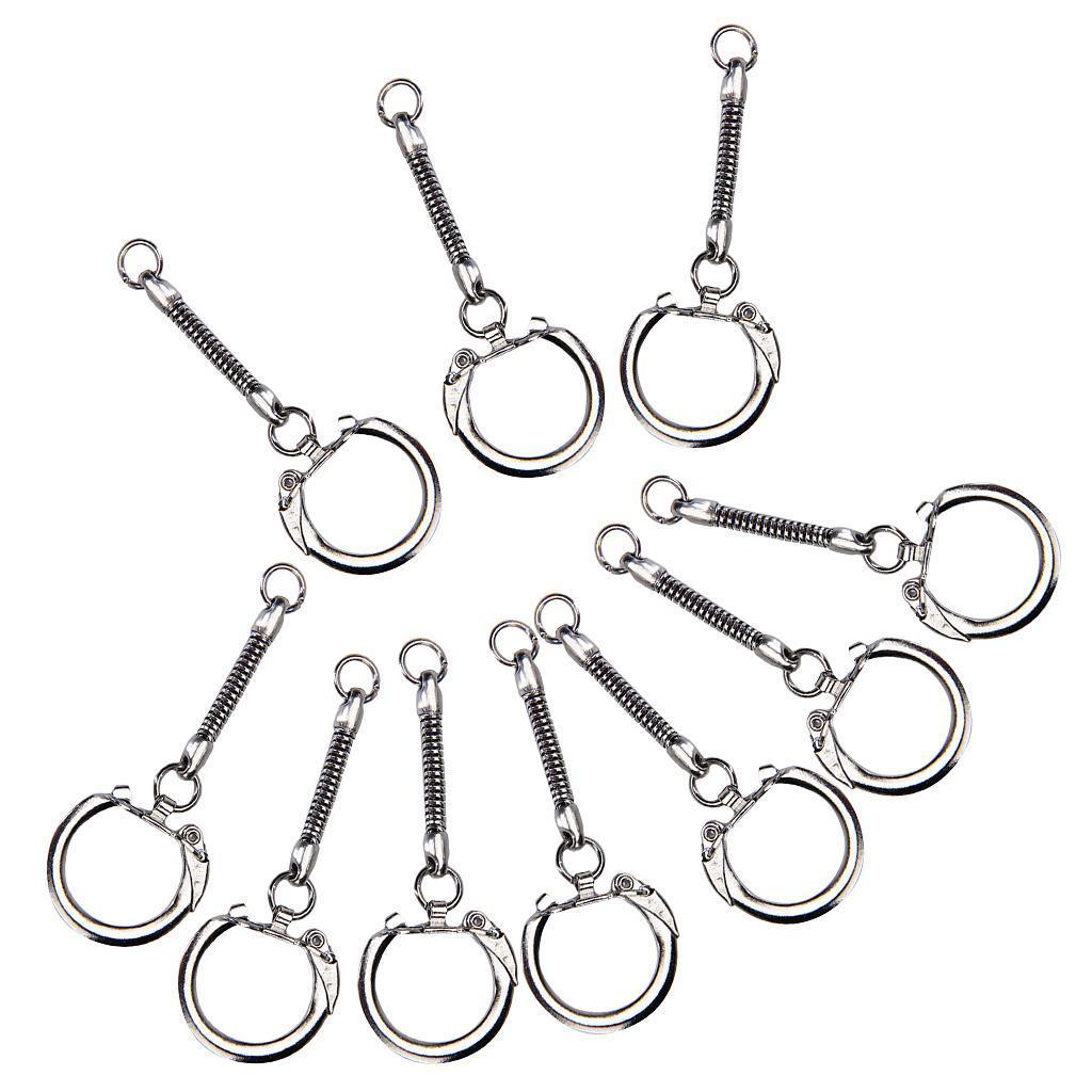 20PCS Key Chain SNAKE Rings W/ Snap End + Jump