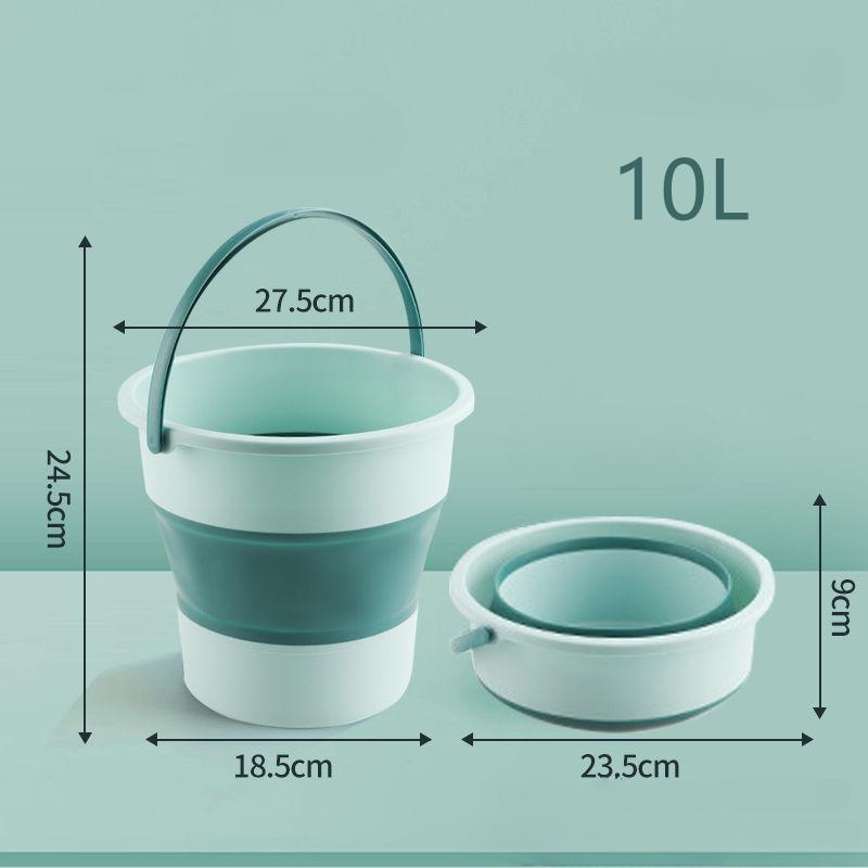 Folding Bucket Multifunctional Silicone Bucket for Car Washing Fishing Camping Water Container Collapsible Bucket