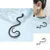 Stunning Long Snake Shaped Earrings No Piercing Required Fashionable Street Jewelry