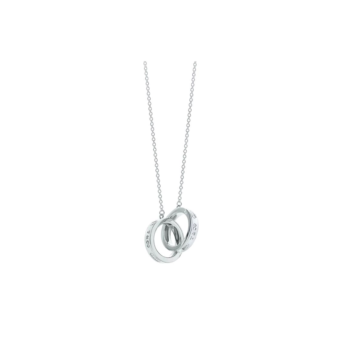 

Tiffany & Co. Серія 1837® Подвійна кільцева пряжка Круглий кулон Намисто Жіноче намисто Срібло 60013808 16