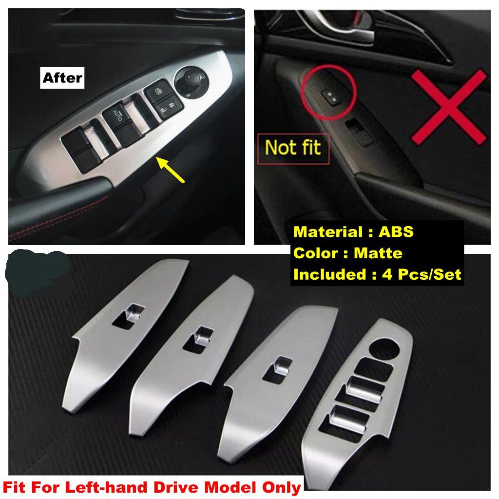 Matte Window Lift Button / Steering Wheel / Gear Shift / Air Outlet Vent Cover Trim For Mazda 3 2017 2018 Interior Accessories