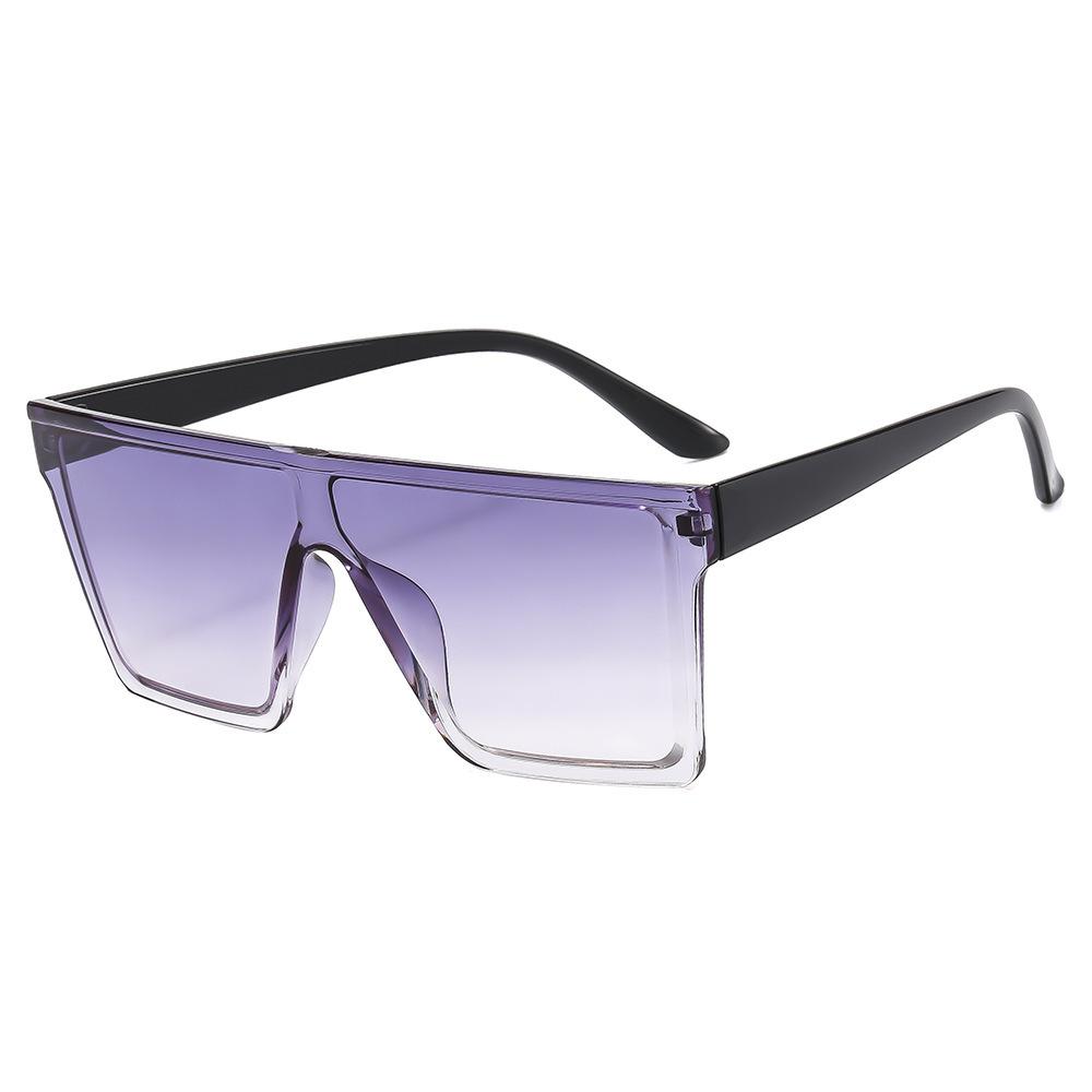 

New Large Frame Joined Body Square Sunglasses Women s gradient street photo Sun Glasses Men s Outdoor Driving Eyewear UV400 As shown in Figure
