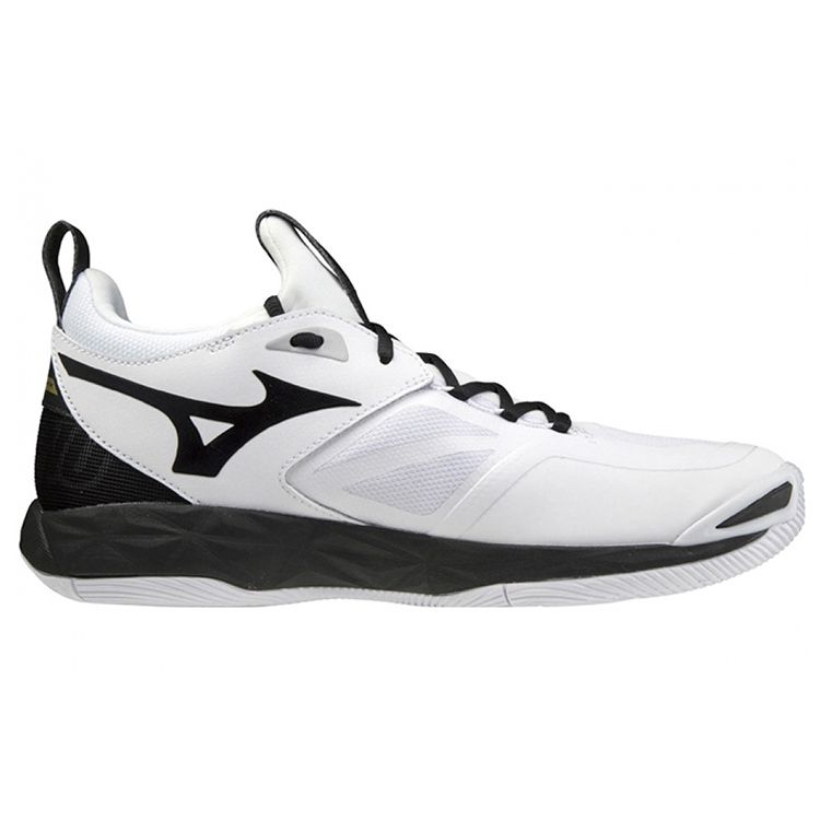 Mizuno Wave Momentum 2 Fabric Synthetic Leather Slip Resistant Durable Breathable Low Top Training Shoes Men Sneaker Black White V1GA211209
