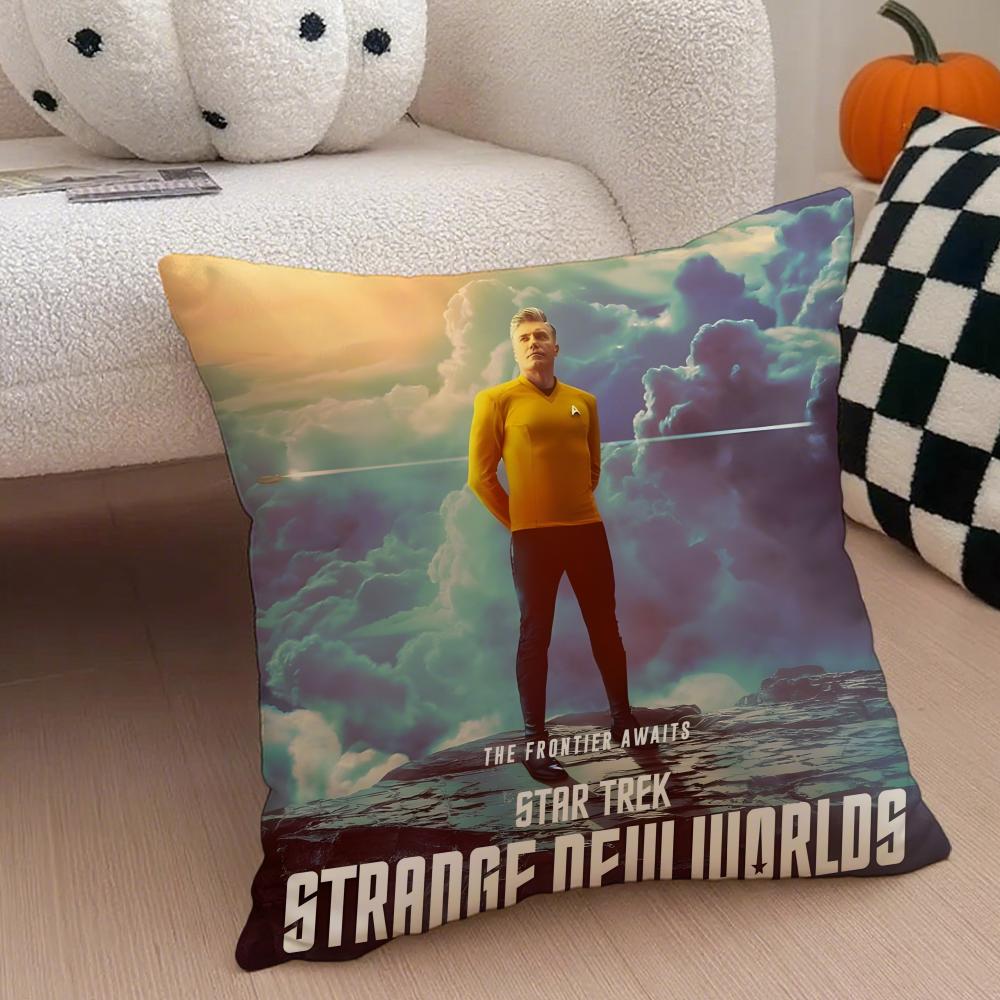 Science Fiction Movie S-Star Trek Cushion Cover Linen Pillow Case Soft Breathable Protective Couch Room Decoration