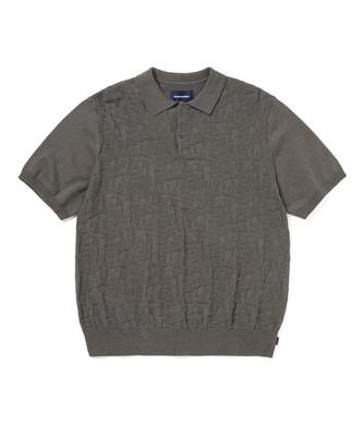 THISISNEVERTHAT Koszulka Polo z Krótkim Rękawem Stacked Tnt Szara