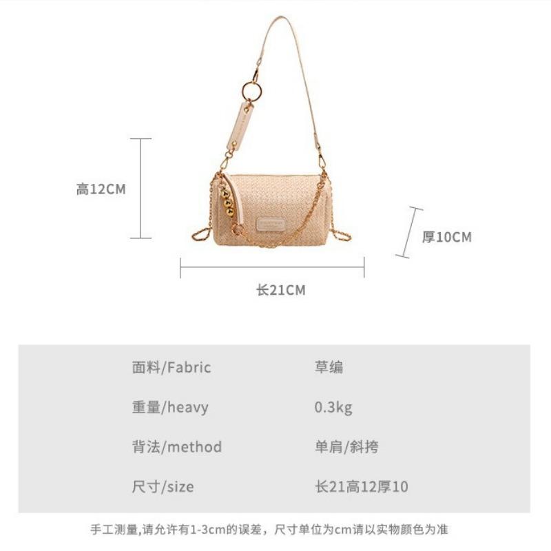 New straw bag niche pillow bag casual versatile temperament chain handbag single shoulder messenger women's bag
