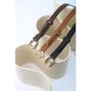 Top grain leather belt with pearl and rhinestone buckle - women's belt waist cincher