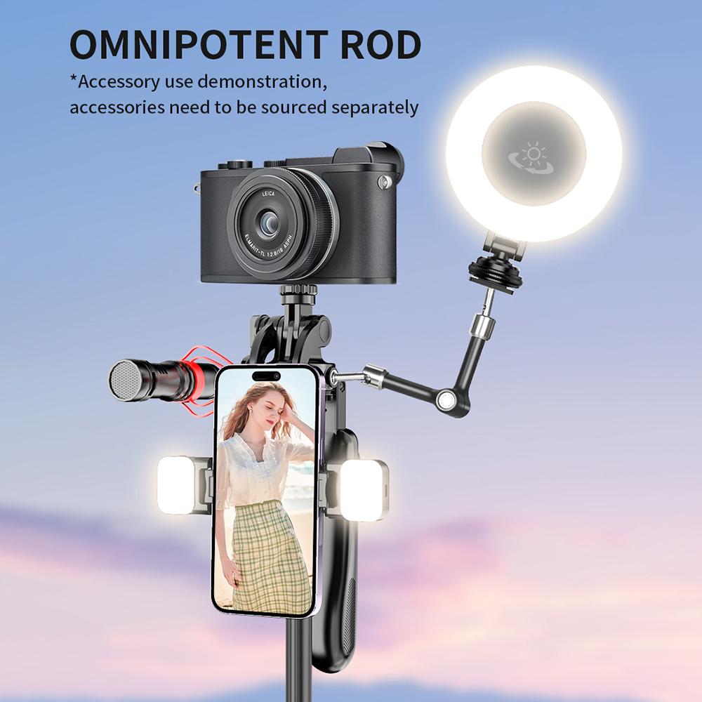 CYKE C08 Tripod Stand Floor Standing for Smartphones Live Streaming Support 360 Dgree Rotation Adjustable Height
