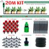 10M-30M Greenhouse DIY Drip Irrigation System Automatic Watering Garden Hose Micro Drip Watering Kits with Adjustable Drippers