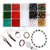 Christmas-Themed 15-Grid Box with 3mm Glass Seed Beads for Handmade Earrings and Bracelet DIY