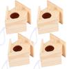 4Pcs Outdoor Wooden Bird House Hanging Bird Resting Nests Box Garden Decoration Ornament