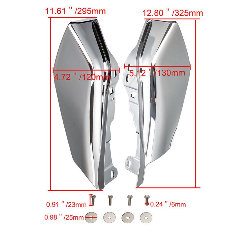 Motorcycle Black/Chrome Mid-Frame Air Deflector Under Seat Engine For Harley Electra Glide Road King Street Glide 2017-2019