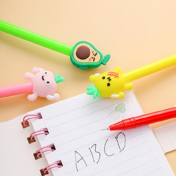 4Pcs Cartoon Gel Inks Pen 0.5MM Needle Tip Gel Pen Quick Dry Refillable Journaling Pen for Writing Note Taking